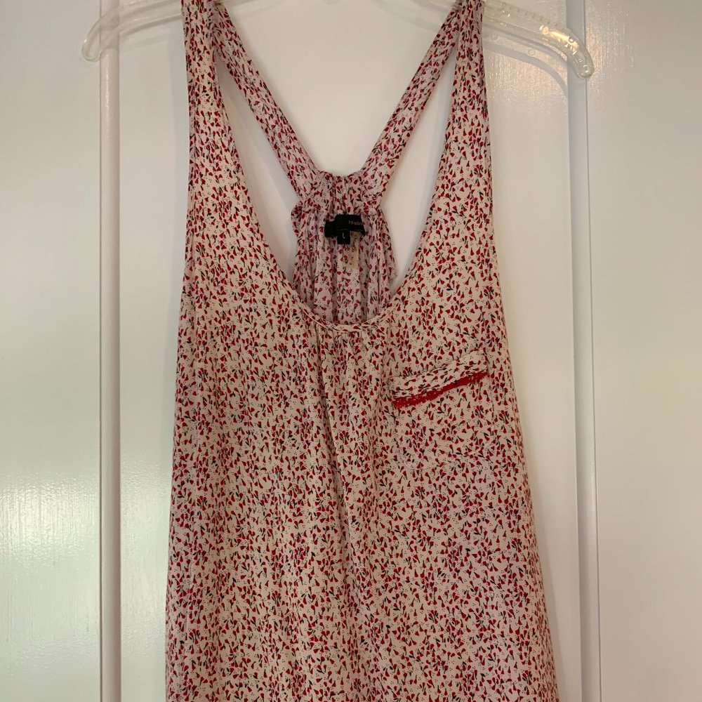 Red and pink racerback tank top, size large